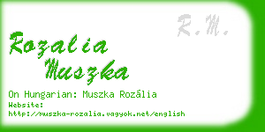 rozalia muszka business card