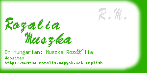 rozalia muszka business card